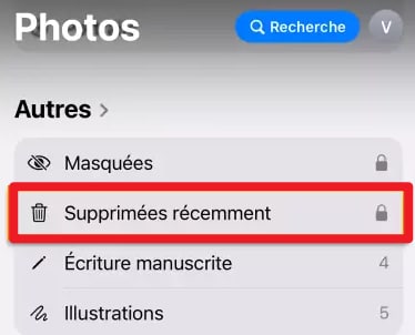 recuperer photo supprimes sur iphone