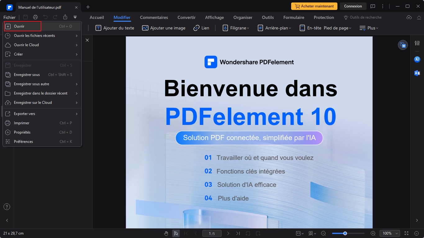 Ouvrir le Fichier PDF