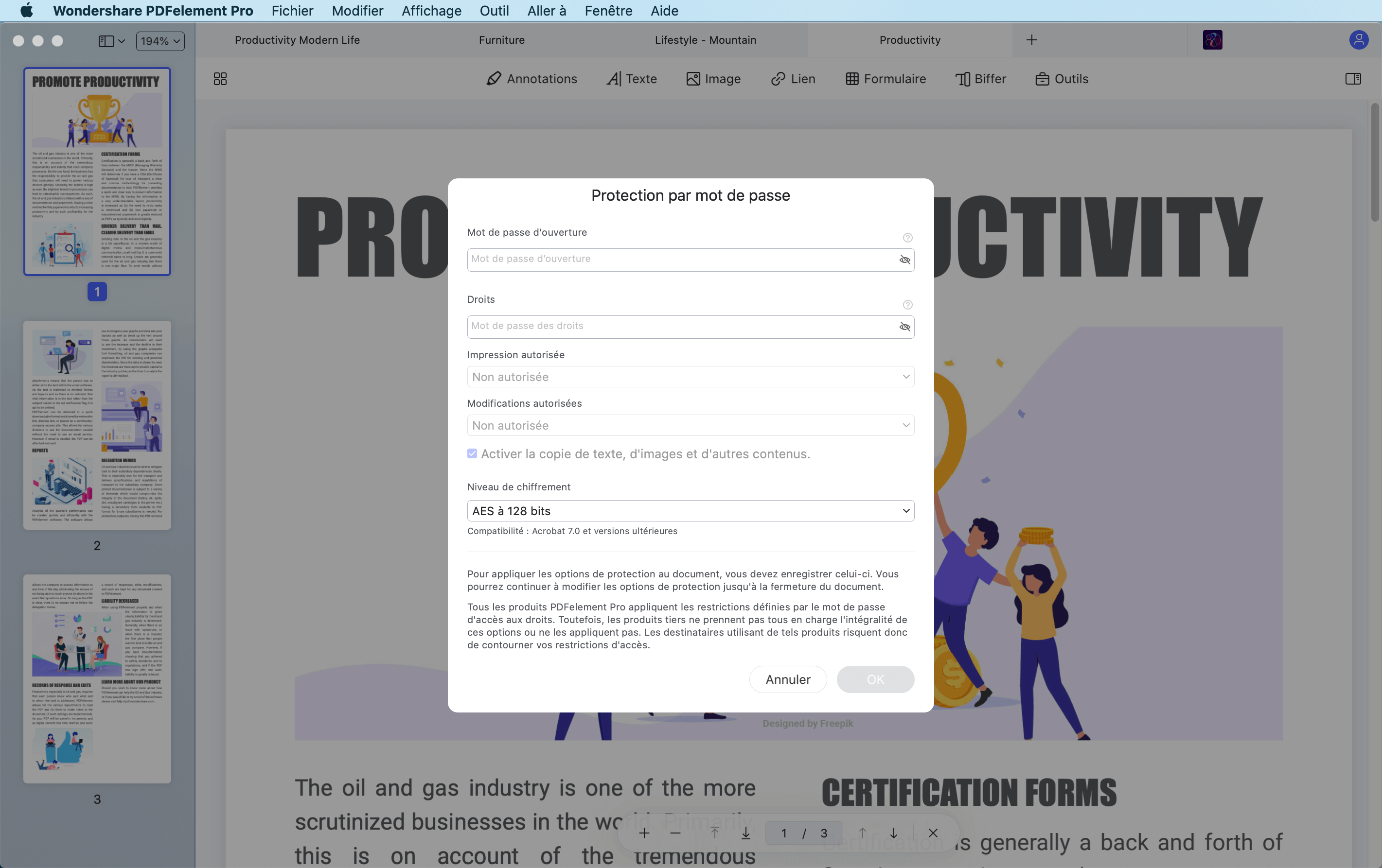 créer un dossier protégé par mot de passe mac
