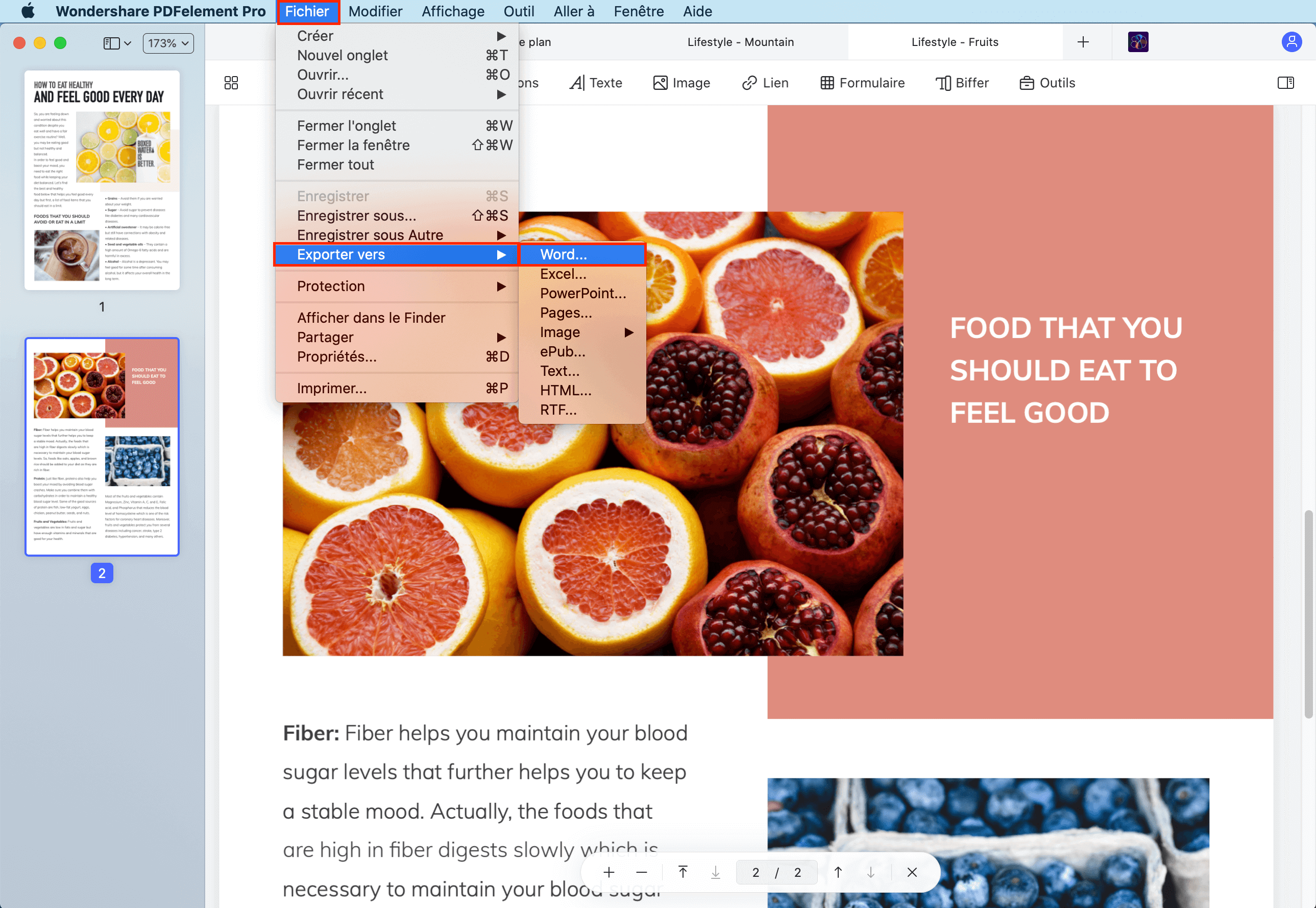 pdf à doc mac