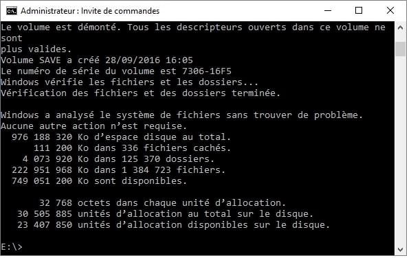 impossible de formater carte sd