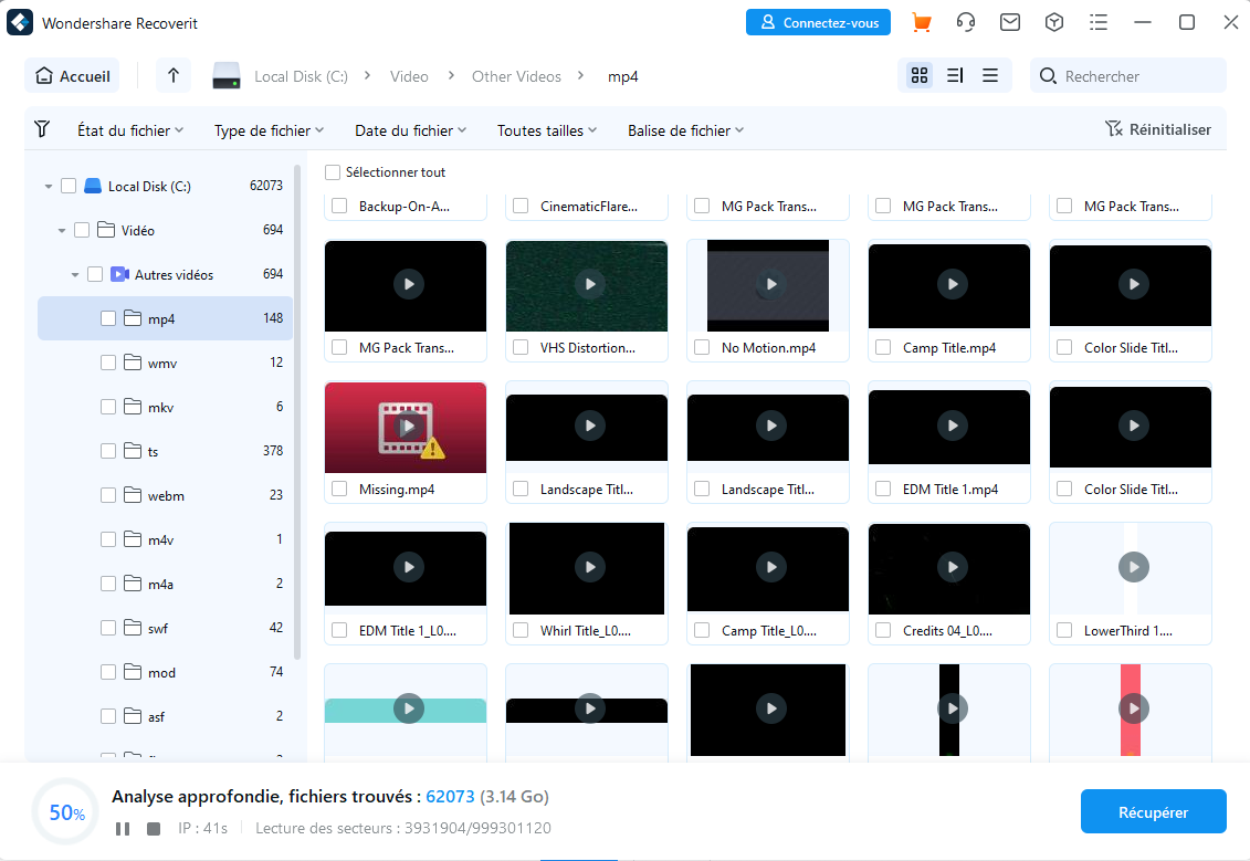 prévisualiser une vidéo du dvr swann dans recoverit